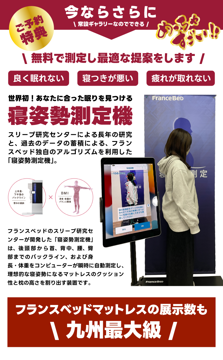 寝姿勢測定機による測定